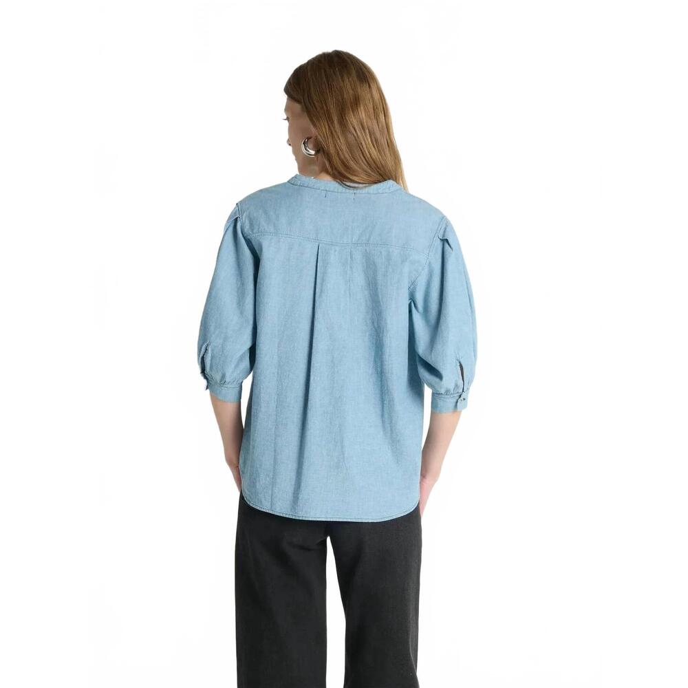NEW NATION LTD emmett top in chambray - Picture 4 of 4